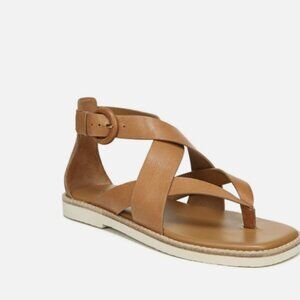 Vince Morris Strappy Flat Sandal - Tan  (Retail $225)